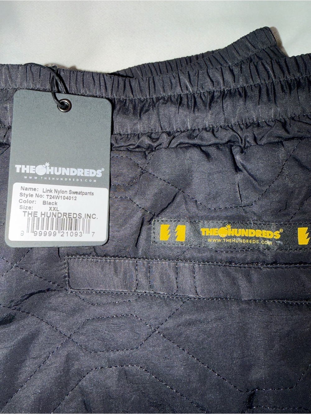 The Hundreds Black Quilted Jogger Pants - Picture 3 of 3